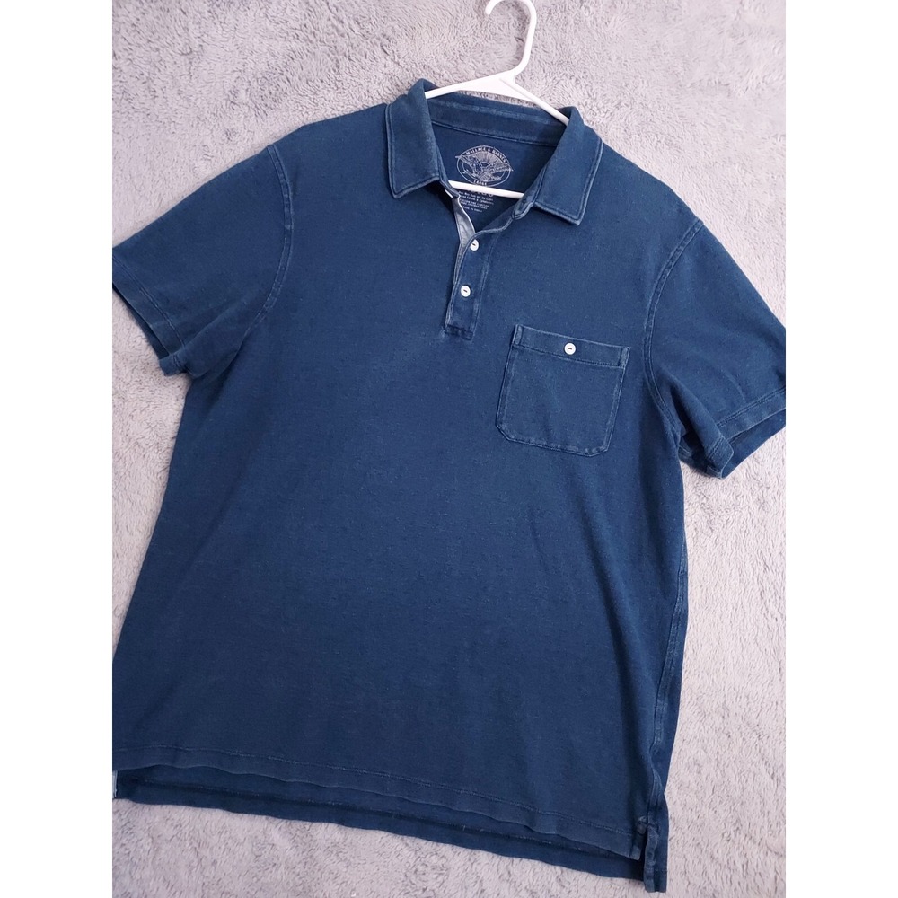 Men's Short Sleeve Pocket Polo - Blue